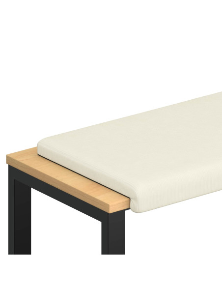 Cuscino per panchina corduroy Crema Profondità 35 cm