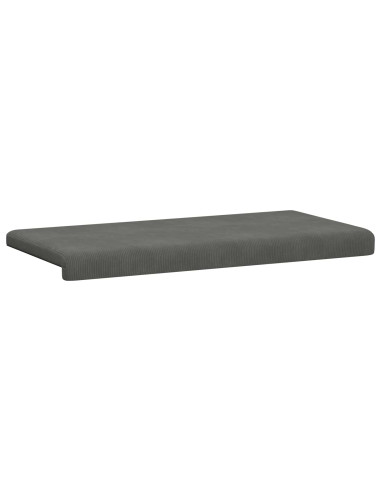 Cuscino per panchina corduroy Grigio Scuro Profondità 35 cm