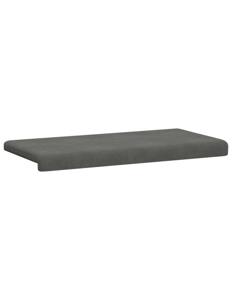 Cuscino per panchina corduroy Grigio Scuro Profondità 35 cm
