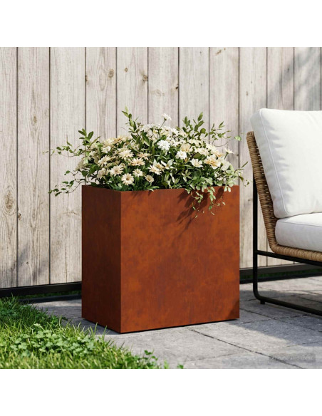 Vaso da giardino Ruggine 50 x 30 x 50 cm Acciaio Corten