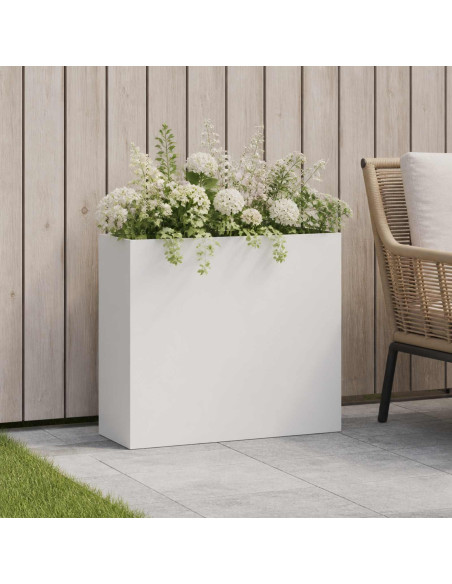 Vaso da giardino Bianco 50 x 20 x 40 cm