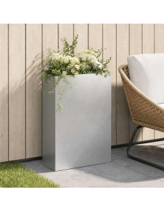 Vaso da giardino Argento 50 x 20 x 75 cm Acciaio Inox