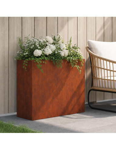 Vaso da giardino Ruggine 50 x 20 x 40 cm Acciaio Corten