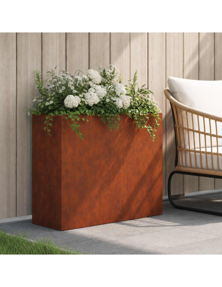 Vaso da giardino Ruggine 50 x 20 x 40 cm Acciaio Corten