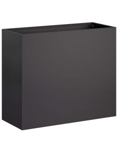 Vaso da giardino Nero 50 x 20 x 40 cm Acciaio laminato a freddo 2