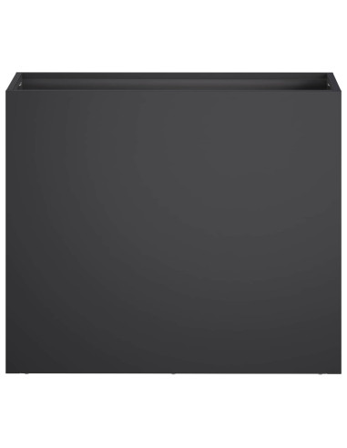 Vaso da giardino Nero 50 x 20 x 40 cm Acciaio laminato a freddo