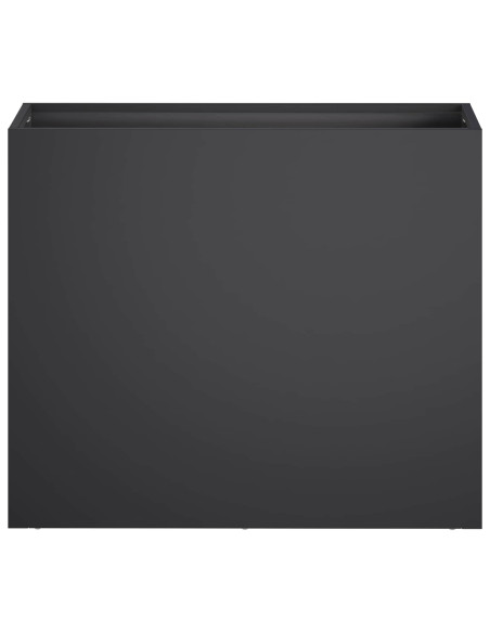 Vaso da giardino Nero 50 x 20 x 40 cm Acciaio laminato a freddo