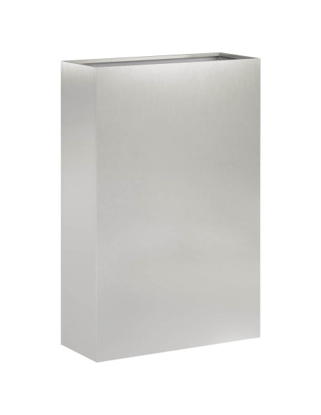 Vaso da giardino Argento 40 x 20 x 75 cm Acciaio Inox