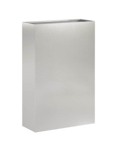 Vaso da giardino Argento 50 x 20 x 75 cm Acciaio Inox 2