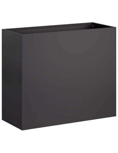 Vaso da giardino 2 pz Nero 50 x 20 x 40 cm
