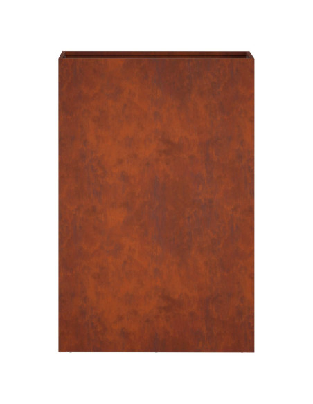 Vaso da giardino 2 pz Ruggine 40 x 20 x 75 cm Acciaio Corten
