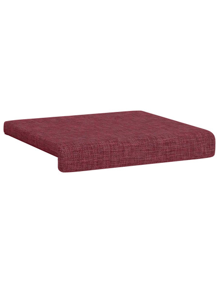 Cuscino per panchina 2 pz Tessuto Rosso Vino Profondità 35 cm
