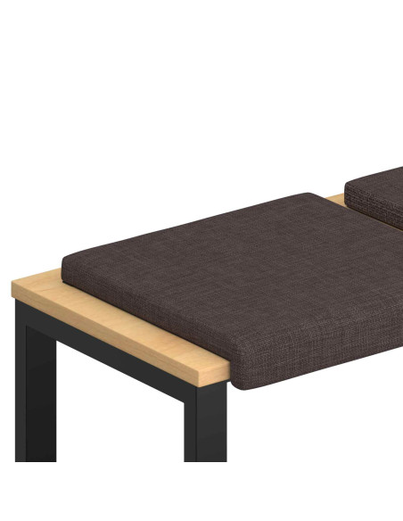 Cuscino per panchina 2 pz Tessuto Marrone Scuro