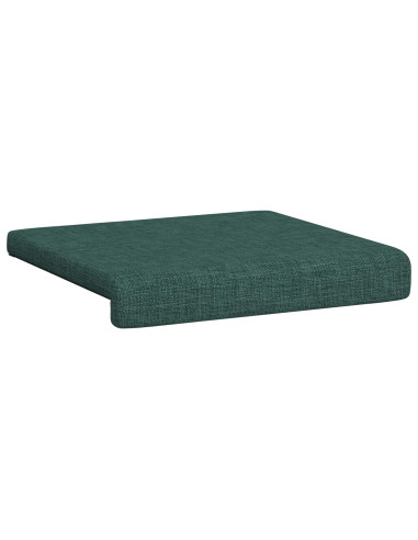 Cuscino per panchina 2 pz Tessuto Verde Scuro Profondità 35 cm