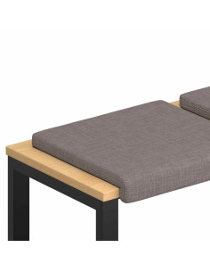 Cuscino per panchina 2 pz Tessuto Tortora Profondità 35 cm 2