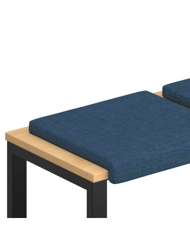 Cuscino per panchina 2 pz Tessuto Blu Profondità 35 cm