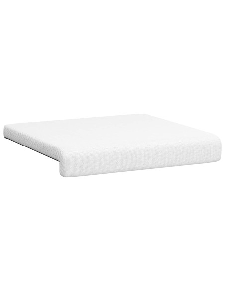 Cuscino per panchina 2 pz Tessuto Bianco Profondità 35 cm