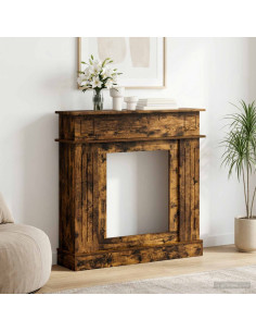 Cornice per camino Rovere Fumo 102 x 26 x 100 cm