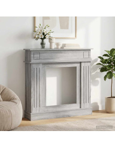 Cornice per camino Sonoma grigio 102 x 26 x 100 cm