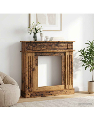 Cornice per camino Legno antico 102 x 26 x 100 cm