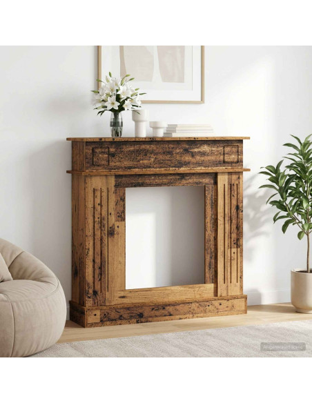 Cornice per camino Legno antico 102 x 26 x 100 cm