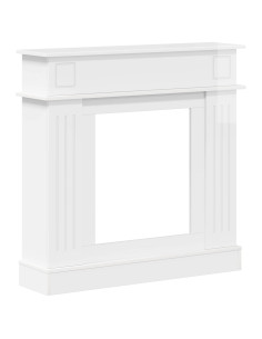 Cornice per camino Bianco Lucido 102 x 26 x 100 cm 2