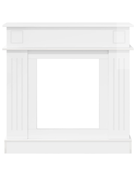 Cornice per camino Bianco Lucido 102 x 26 x 100 cm