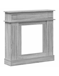 Cornice per camino Sonoma grigio 102 x 26 x 100 cm 2