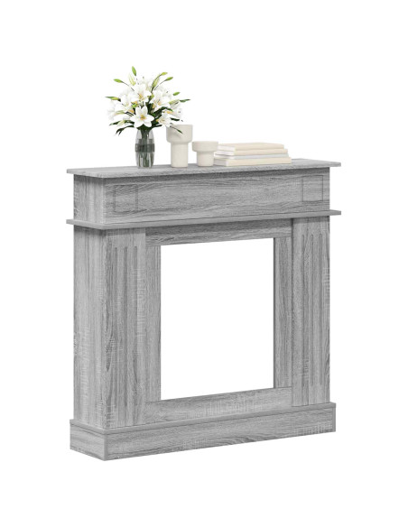 Cornice per camino Sonoma grigio 102 x 26 x 100 cm