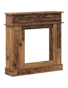 Cornice per camino Legno antico 102 x 26 x 100 cm 2