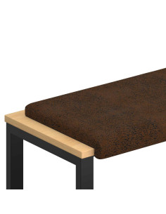 Cuscino per panchina Tessuto scamosciato sintetico Marrone 2