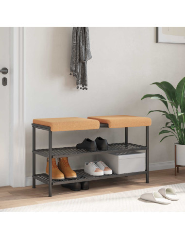 Cuscino per panchina 2 pz Tessuto Sherpa Beige Profondità 35 cm