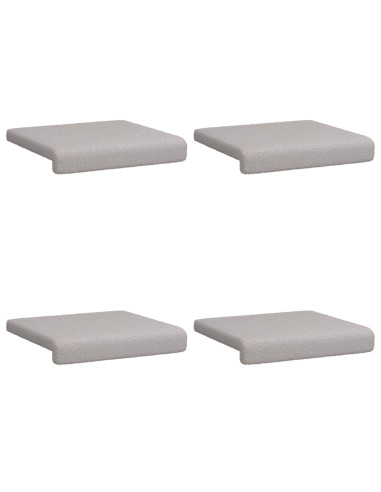Cuscino per panchina 4 pz Tessuto Sherpa Grigio Chiaro