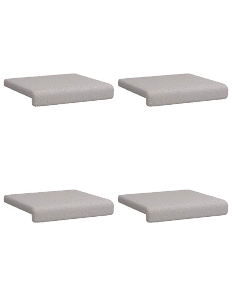 Cuscino per panchina 4 pz Tessuto Sherpa Grigio Chiaro