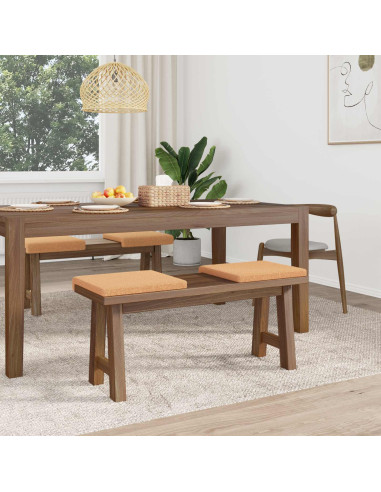 Cuscino per panchina 4 pz Tessuto Sherpa Beige Profondità 35 cm