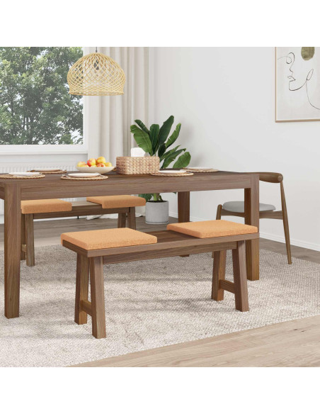 Cuscino per panchina 4 pz Tessuto Sherpa Beige Profondità 35 cm