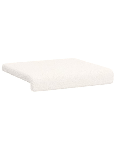 Cuscino per panchina 4 pz Tessuto Sherpa Crema Profondità 35 cm
