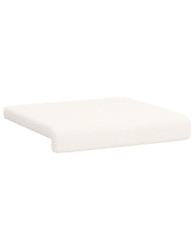 Cuscino per panchina 2 pz Tessuto Sherpa Crema Profondità 35 cm