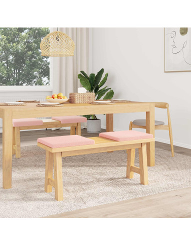 Cuscino per panchina 4 pz Tessuto Sherpa Rosa Profondità 35 cm