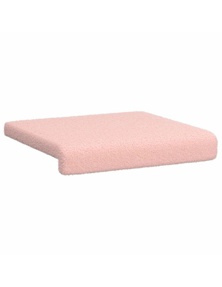 Cuscino per panchina 4 pz Tessuto Sherpa Rosa Profondità 35 cm