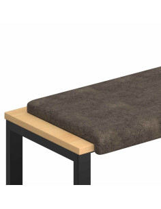 Cuscino per panchina Tessuto scamosciato sintetico Grigio Scuro 2