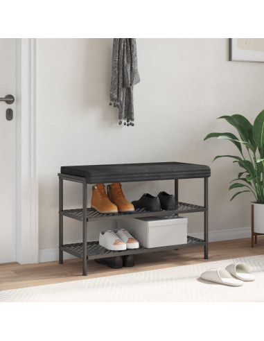 Cuscino per panchina Corduroy Morbido Grigio Scuro