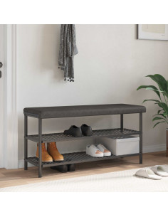 Cuscino per panchina Similpelle Nero Profondità 35 cm
