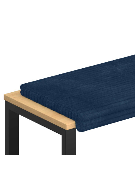 Cuscino per panchina Corduroy Morbido Blu navy Profondità 35 cm