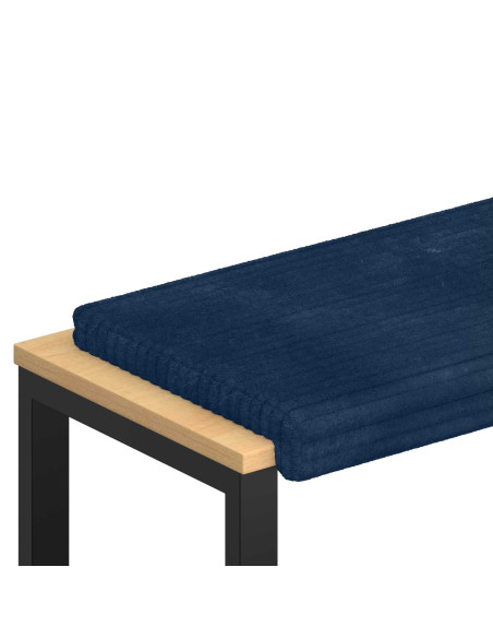 Cuscino per panchina Corduroy Morbido Blu navy Profondità 35 cm