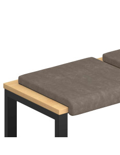 Cuscino per panchina 2 pz Similpelle Grigio Profondità 35 cm 2