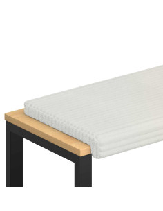Cuscino per panchina Corduroy Morbido Crema Profondità 35 cm 2