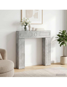 Cornice per camino Grigio Cemento 102 x 18 x 100,5 cm