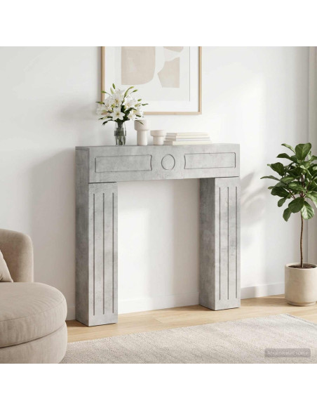 Cornice per camino Grigio Cemento 102 x 18 x 100,5 cm