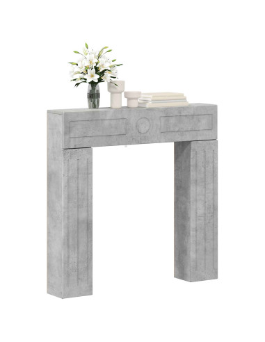 Cornice per camino Grigio Cemento 102 x 18 x 100,5 cm